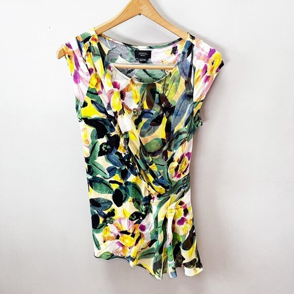 Anthropologie Alstroemeria Tee Floral Top by Deletta Size ‎ XS - Picture 1 of 5